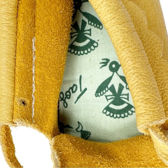 Taos Mox Baby Beaded Moccasins Size 30 = Size 3 Infant Deerskin Mocs Fringed EUC - Picture 8 of 11